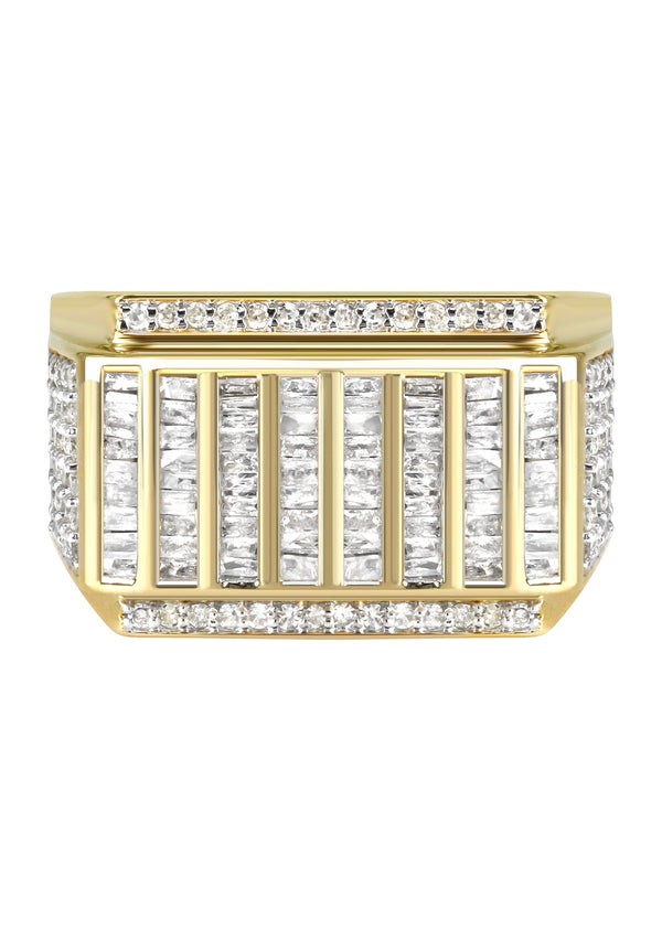 Mens Baguette  Diamond Ring | 1.25 Carats | 9.9 Grams