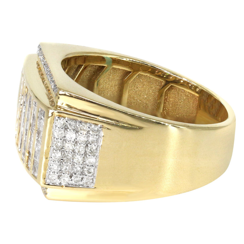 Mens Baguette  Diamond Ring | 1.25 Carats | 9.9 Grams