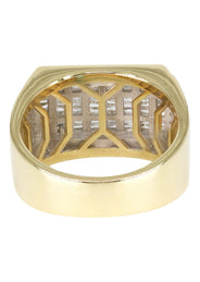 Mens Baguette  Diamond Ring | 1.25 Carats | 9.9 Grams