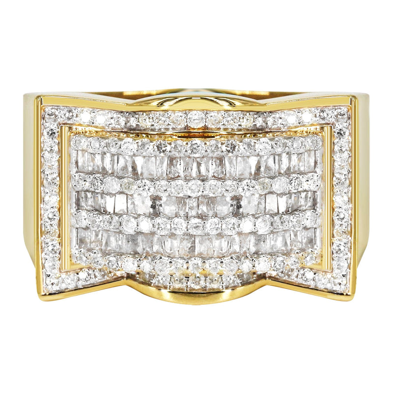 Mens Baguette Diamond Pinky Ring  | 1.78 Carats | 8.5 Grams