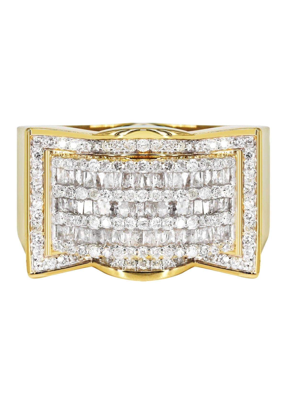 Mens Baguette Diamond Pinky Ring  | 1.78 Carats | 8.5 Grams
