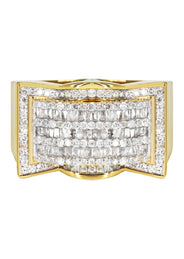 Mens Baguette Diamond Pinky Ring  | 1.78 Carats | 8.5 Grams