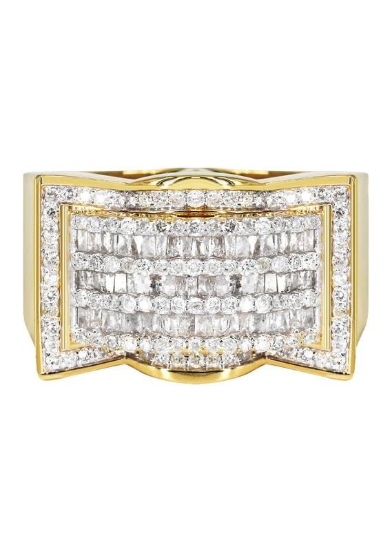 Mens Baguette Diamond Pinky Ring  | 1.78 Carats | 8.5 Grams