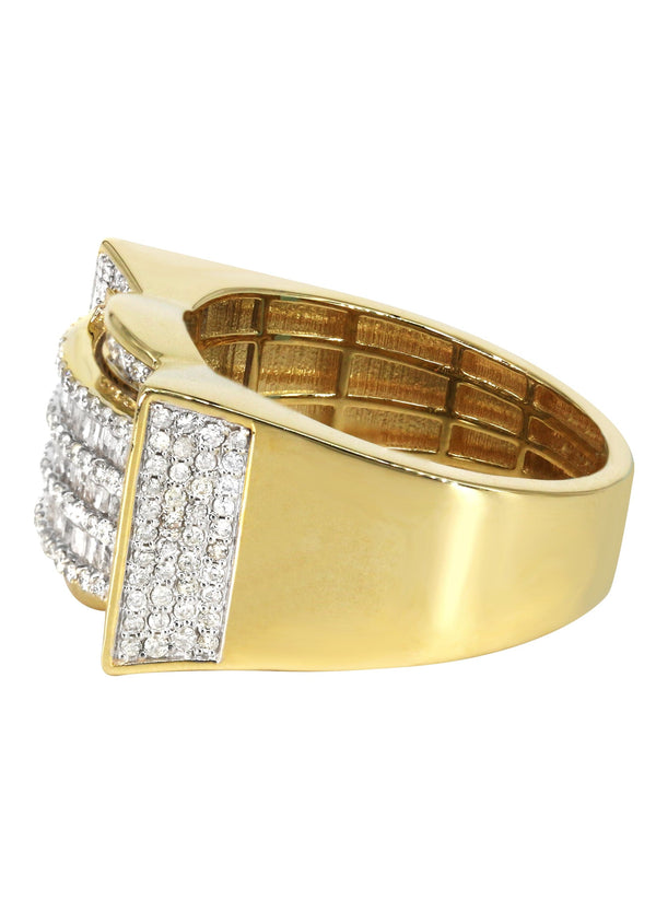 Mens Baguette Diamond Pinky Ring  | 1.78 Carats | 8.5 Grams