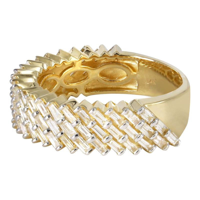 Mens Baguette Diamond Pinky Ring  | 1.87 Carats | 8.3 Grams