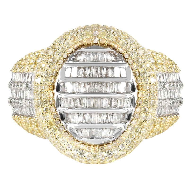 Mens Baguette Diamond Pinky Ring  | 4.4 Carats | 9.7 Grams