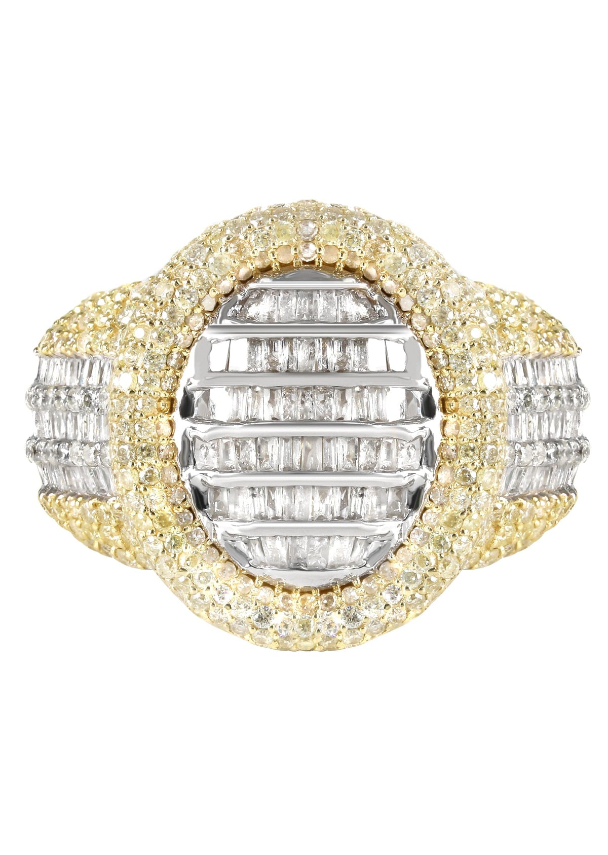 Mens Baguette Diamond Pinky Ring  | 4.4 Carats | 9.7 Grams