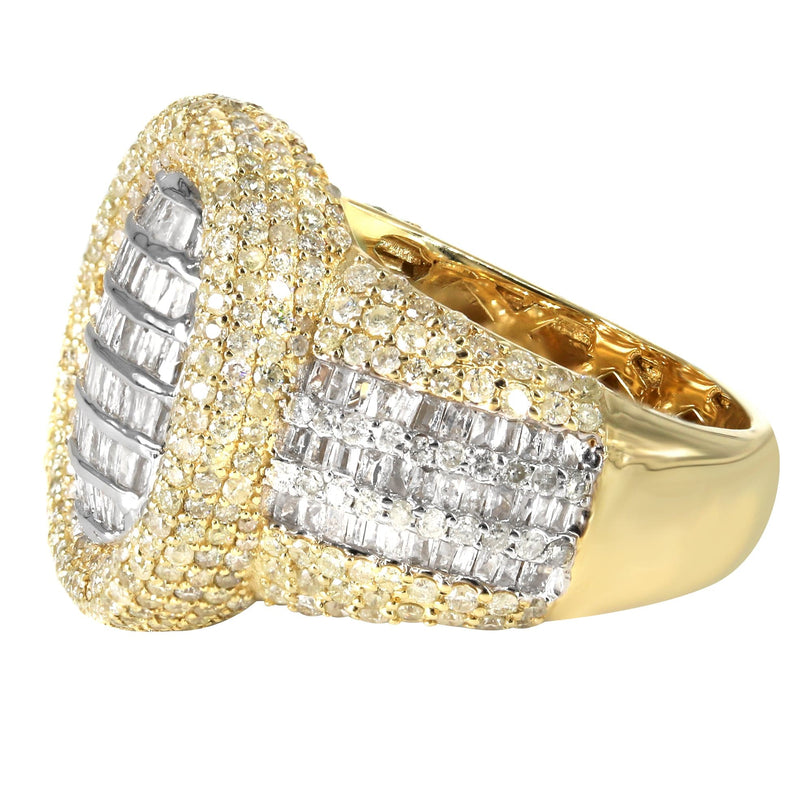 Mens Baguette Diamond Pinky Ring  | 4.4 Carats | 9.7 Grams