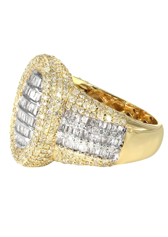 Mens Baguette Diamond Pinky Ring  | 4.4 Carats | 9.7 Grams