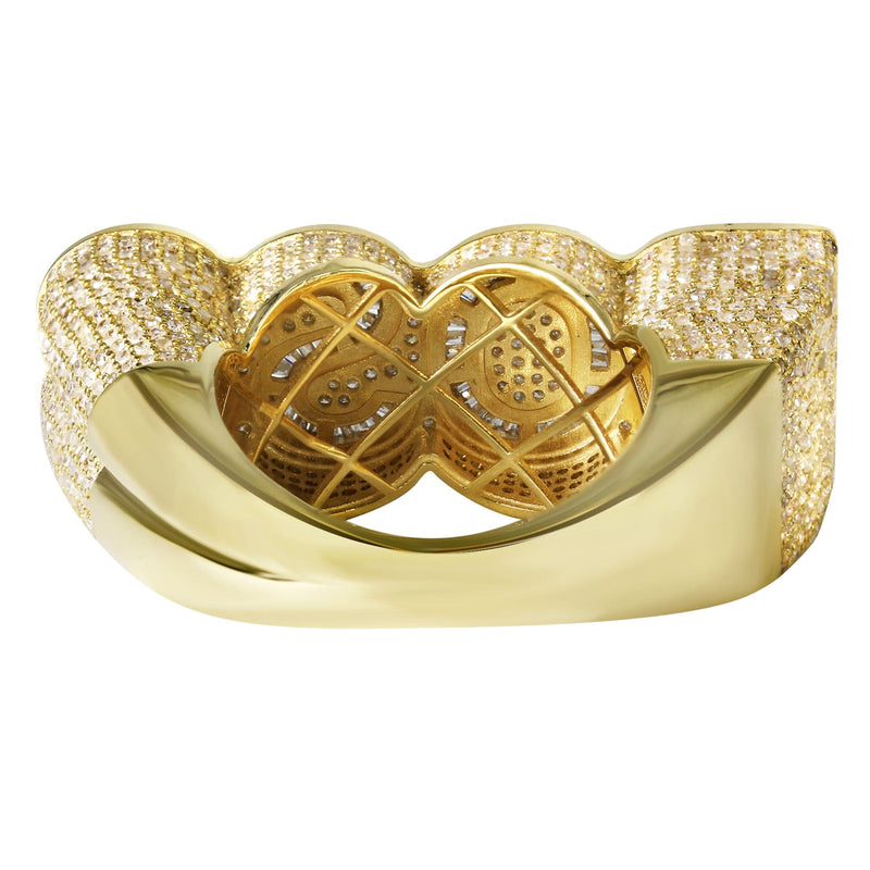 Mens Baguette Diamond Pinky Ring  | 7.96 Carats | 14 Grams