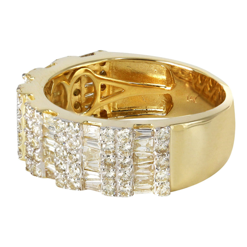 Mens Baguette Diamond Pinky Ring  | 2.47 Carats | 9.1 Grams