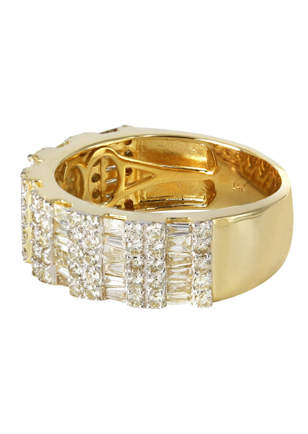 Mens Baguette Diamond Pinky Ring  | 2.47 Carats | 9.1 Grams