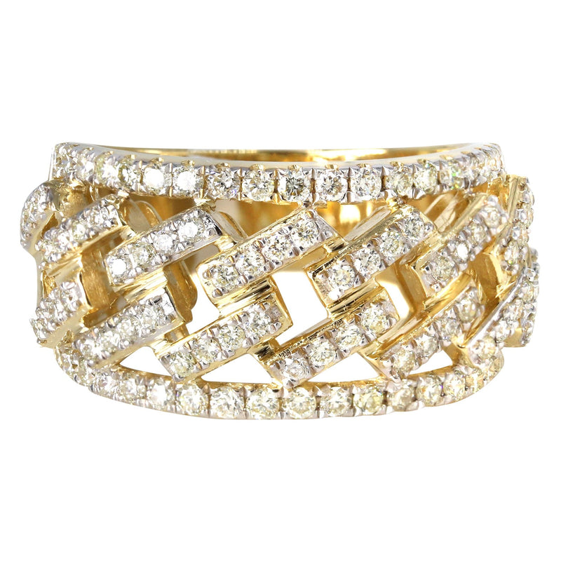Mens Miami Cuban Diamond Pinky Ring Ring | 1.46 Carats | 9.6 Grams