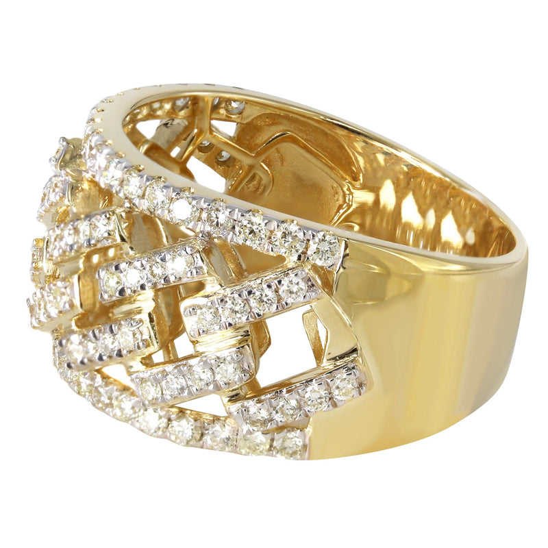 Mens Miami Cuban Diamond Pinky Ring Ring | 1.46 Carats | 9.6 Grams
