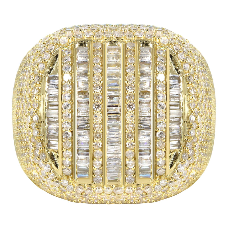 Mens Baguette Diamond Pinky Ring  | 4.15 Carats | 16.9 Grams