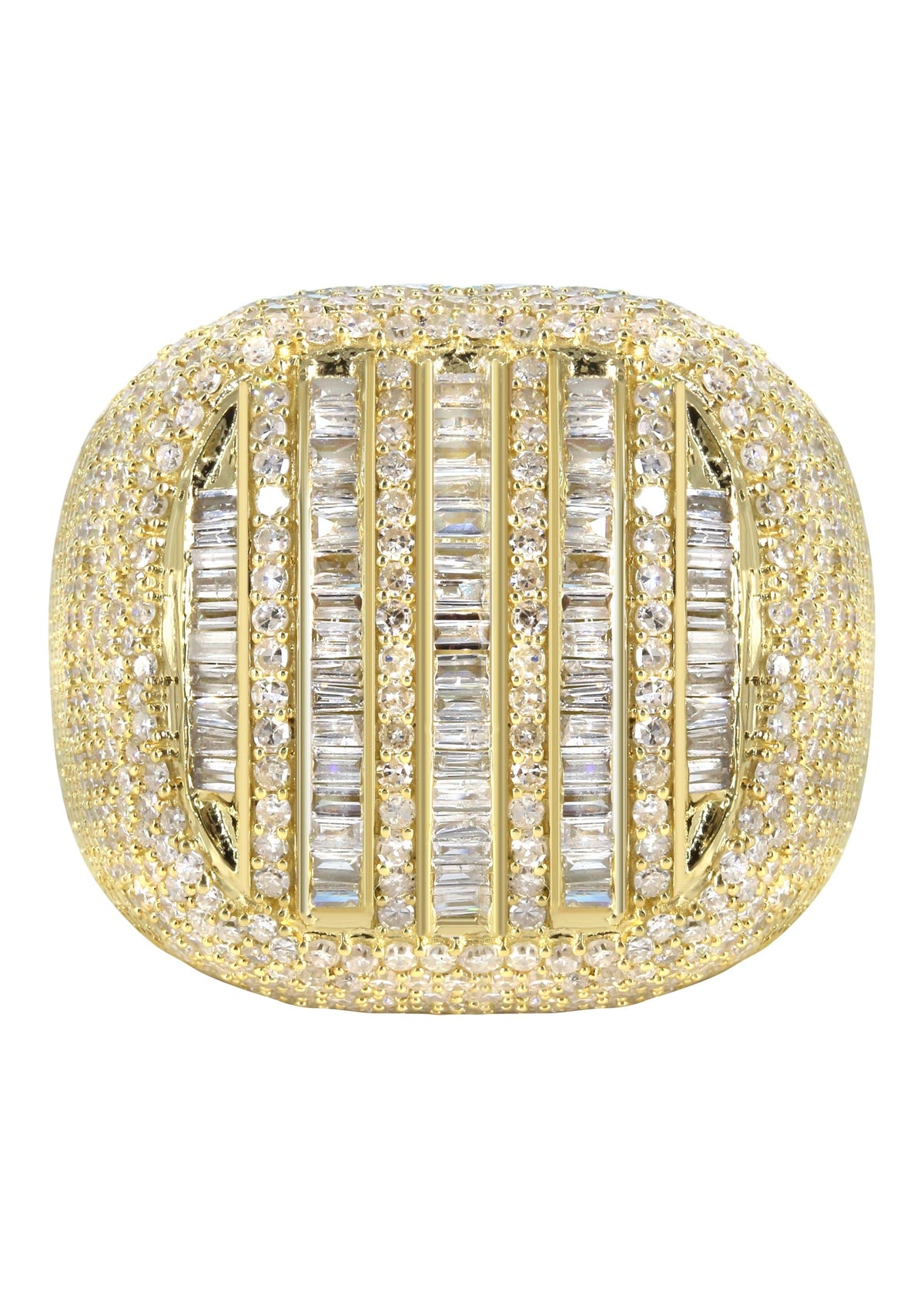 Mens Baguette Diamond Pinky Ring  | 4.15 Carats | 16.9 Grams