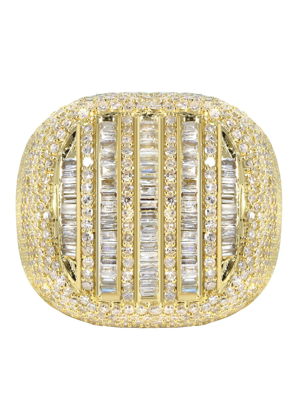 Mens Baguette Diamond Pinky Ring  | 4.15 Carats | 16.9 Grams