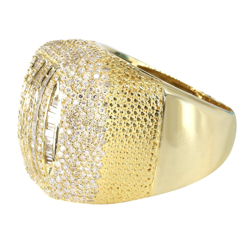 Mens Baguette Diamond Pinky Ring  | 4.15 Carats | 16.9 Grams