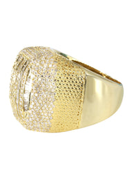 Mens Baguette Diamond Pinky Ring  | 4.15 Carats | 16.9 Grams