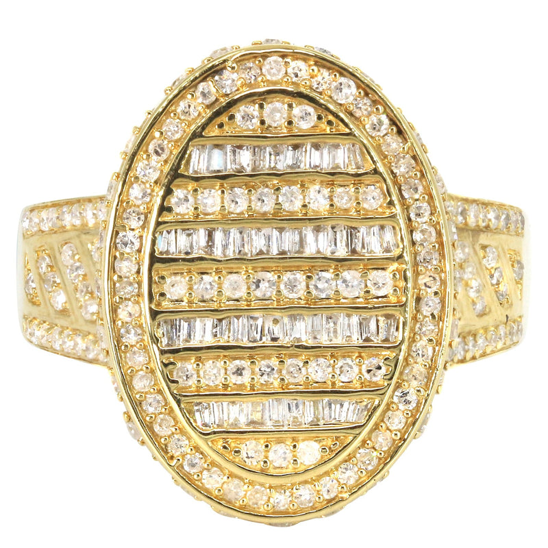 Mens Baguette Diamond Pinky Ring  | 1.19 Carats | 7.8 Grams