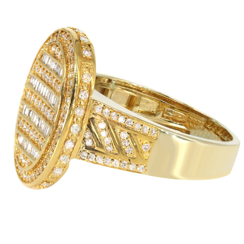 Mens Baguette Diamond Pinky Ring  | 1.19 Carats | 7.8 Grams