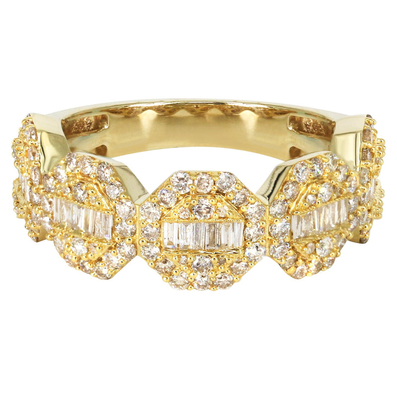 Mens Baguette Diamond Pinky Ring  | 2.09 Carats | 6.2 Grams