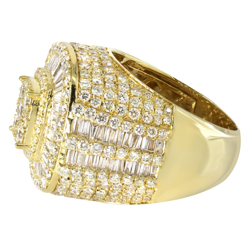 Mens Baguette Diamond Pinky Ring  | 7.71 Carats | 14.9 Grams