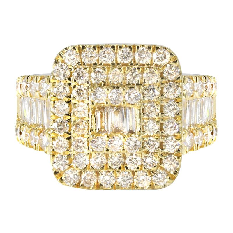 Mens Baguette Diamond Pinky Ring  | 3.36 Carats | 10.2 Grams