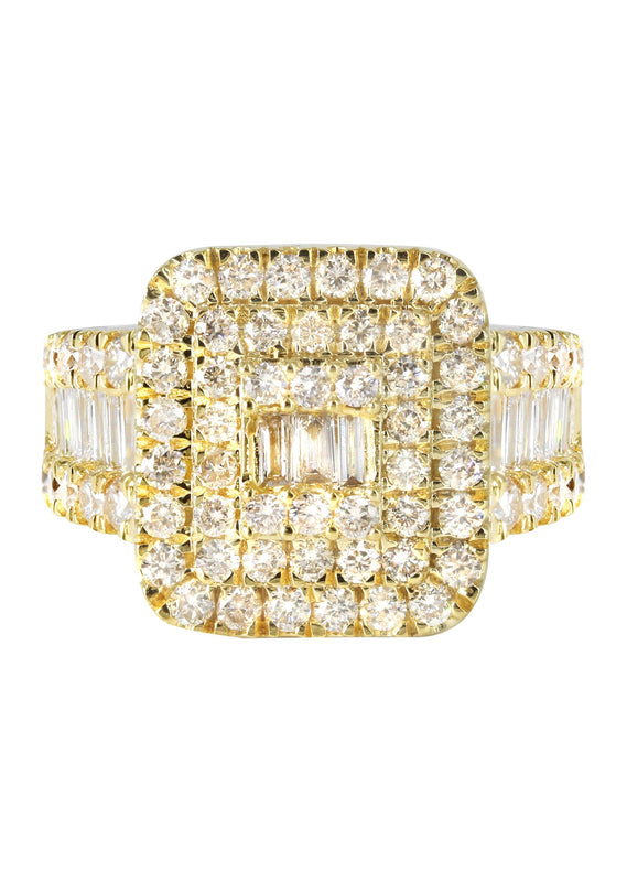 Mens Baguette Diamond Pinky Ring  | 3.36 Carats | 10.2 Grams