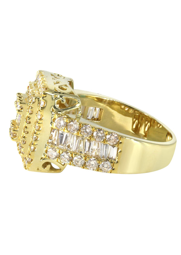 Mens Baguette Diamond Pinky Ring  | 3.36 Carats | 10.2 Grams