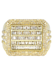 Mens Baguette Diamond Pinky Ring  | 1.85 Carats | 8.9 Grams