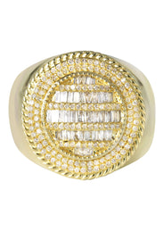 Mens Baguette Diamond Pinky Ring  | 0.89 Carats | 10.3 Grams