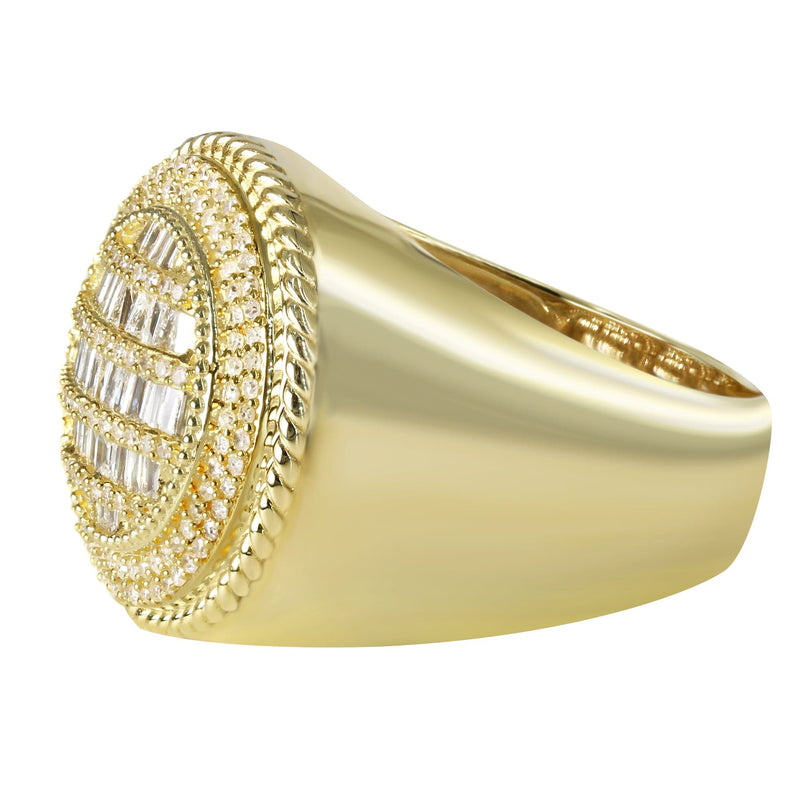 Mens Baguette Diamond Pinky Ring  | 0.89 Carats | 10.3 Grams