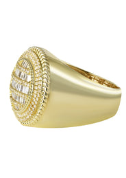Mens Baguette Diamond Pinky Ring  | 0.89 Carats | 10.3 Grams