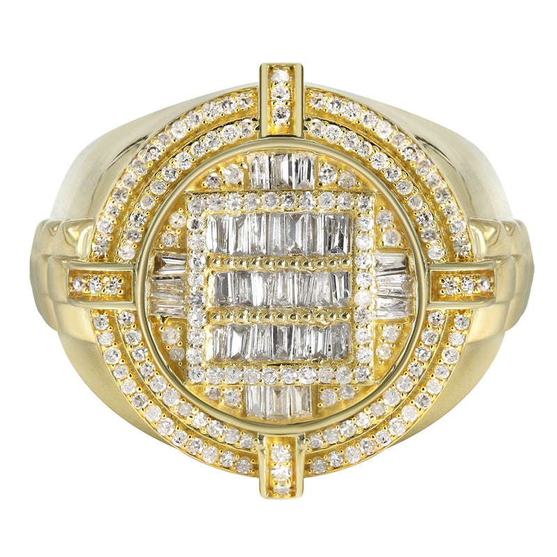 Mens Baguette Diamond Pinky Ring  | 0.92 Carats | 9.8 Grams
