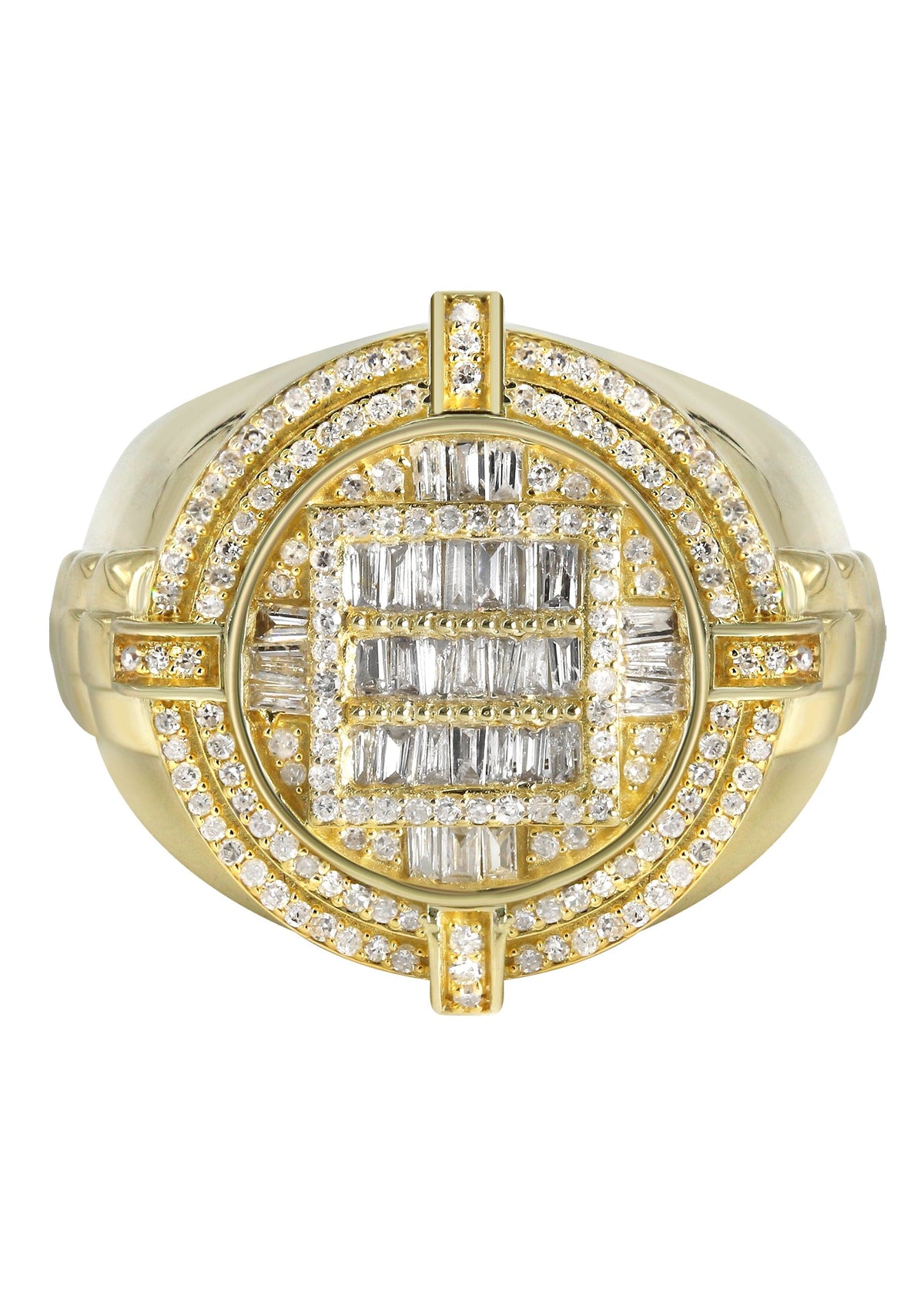 Mens Baguette Diamond Pinky Ring  | 0.92 Carats | 9.8 Grams