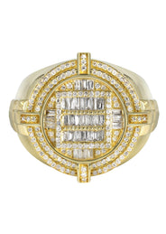 Mens Baguette Diamond Pinky Ring  | 0.92 Carats | 9.8 Grams