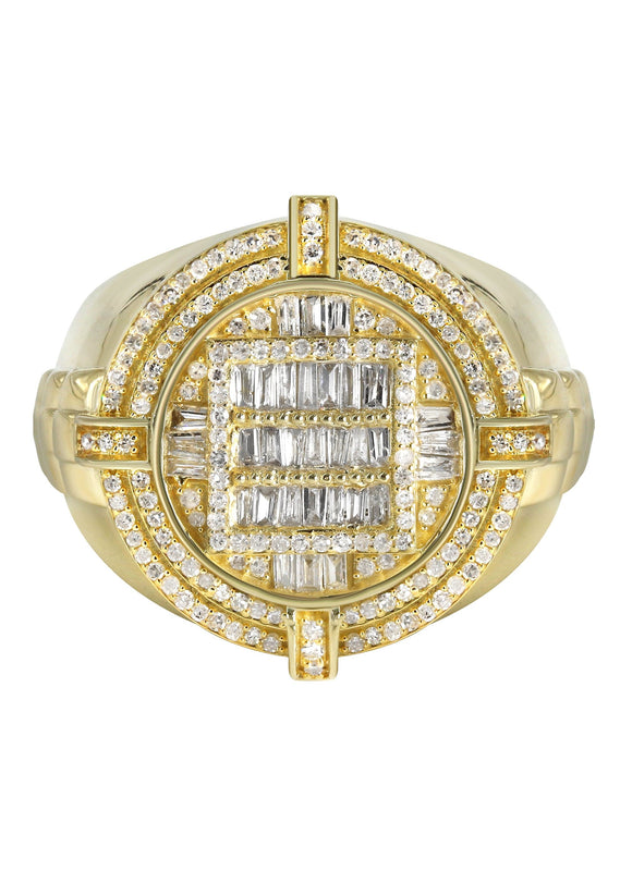 Mens Baguette Diamond Pinky Ring  | 0.92 Carats | 9.8 Grams