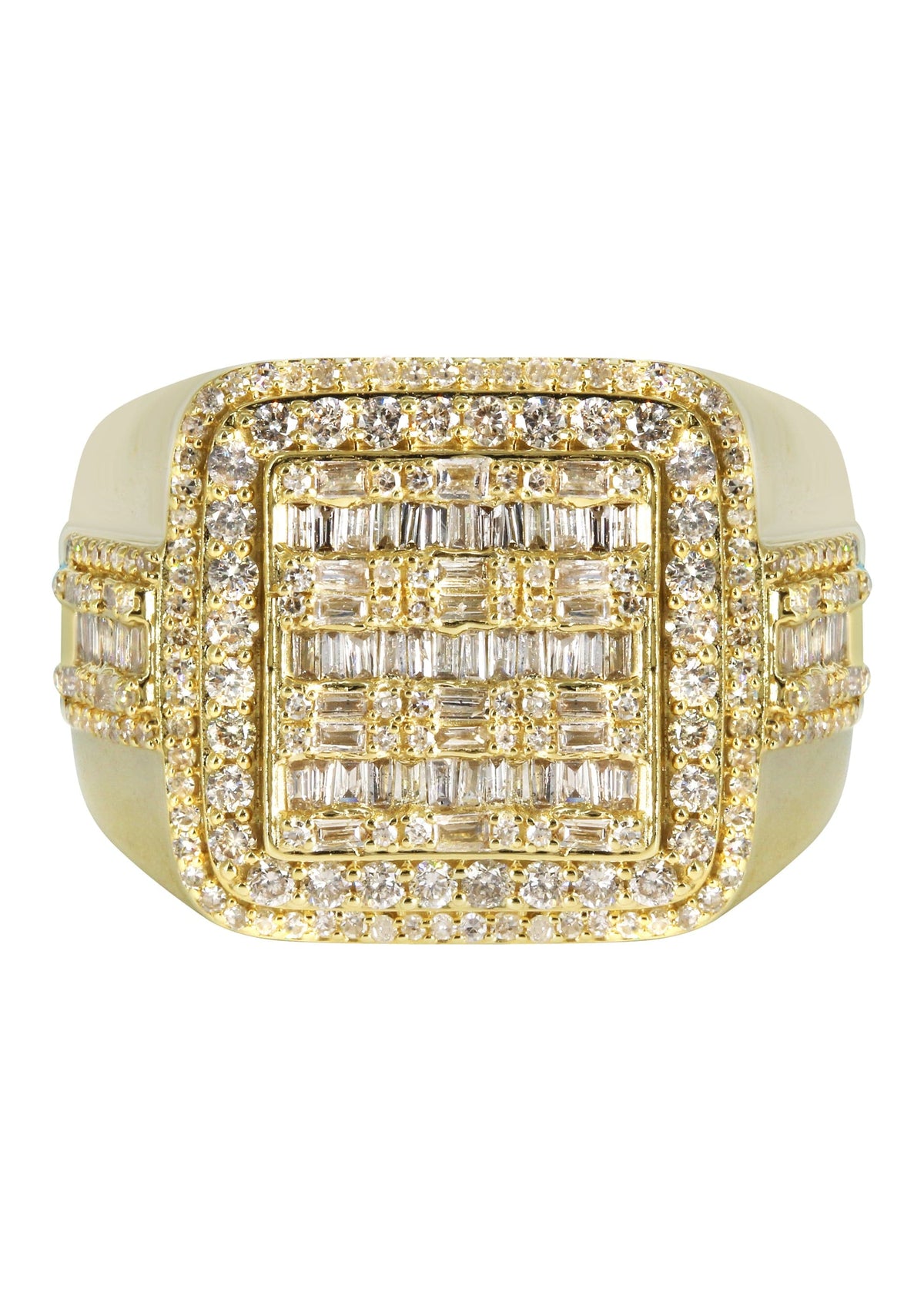 Mens Baguette Diamond Pinky Ring  | 1.75 Carats | 10.7 Grams