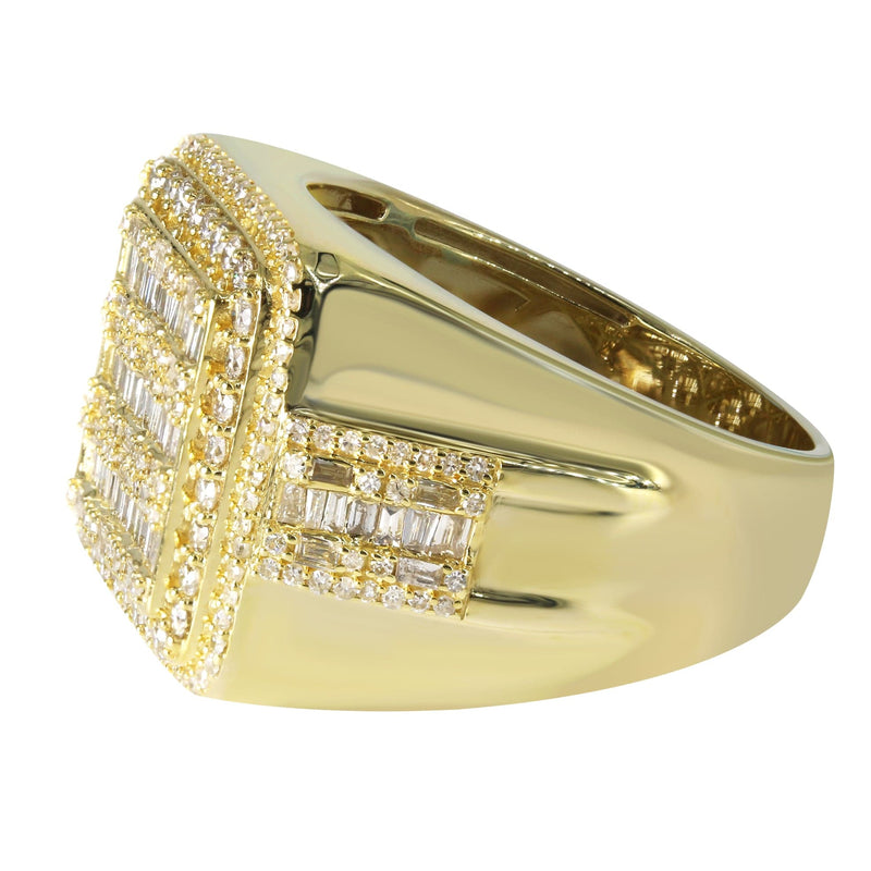 Mens Baguette Diamond Pinky Ring  | 1.75 Carats | 10.7 Grams