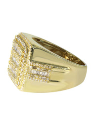 Mens Baguette Diamond Pinky Ring  | 1.75 Carats | 10.7 Grams