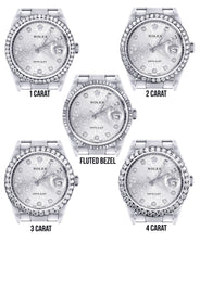 Diamond Mens Rolex Datejust Watch 16200 | 36Mm | Diamond Rolex Textured Roman Numeral Dial | Oyster Band