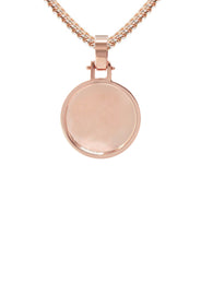 10K/14K Rose Gold Small Round Picture Pendant Necklace
