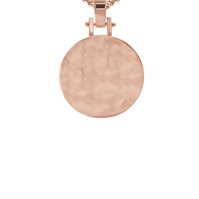 10K/14K Rose Gold Small Round Picture Pendant Necklace
