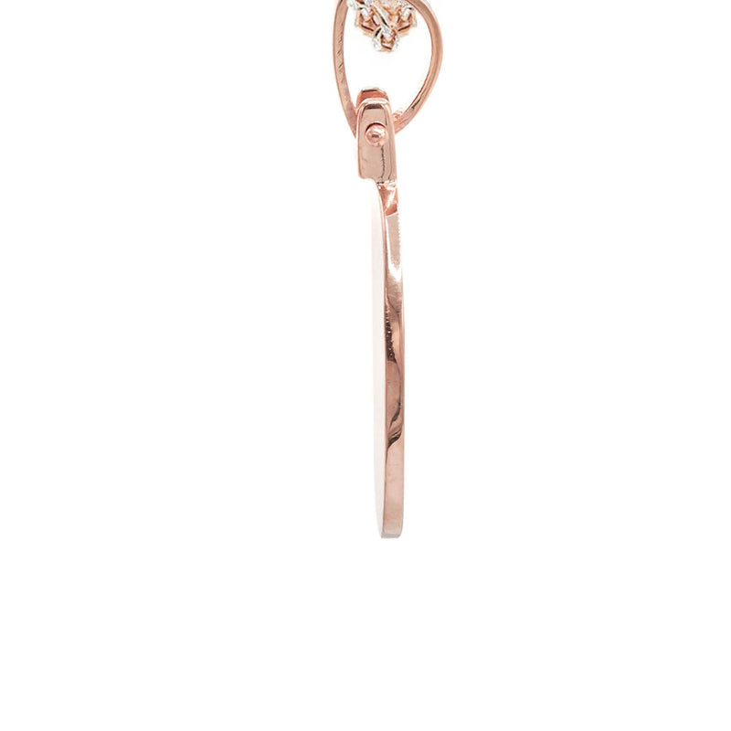 10K/14K Rose Gold Small Round Picture Pendant Necklace