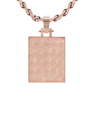 10K/14K Rose Gold Small Rectangle Picture Pendant Necklace