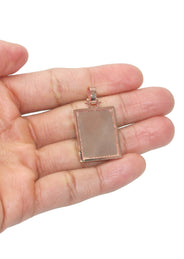 10K/14K Rose Gold Small Rectangle Picture Pendant Necklace