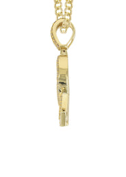 14K Yellow Gold Letter "R" Baguette Diamond Necklace | 2.01 Carats