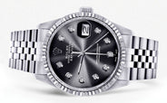 Mens Rolex Datejust Watch 16200 | Fluted Bezel | 36Mm | Chrome Dial | Jubilee Band