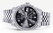 Womens Rolex Datejust Watch 16200 | Fluted Bezel | 36Mm | Chrome Dial | Fluted Bezel | Jubilee Band